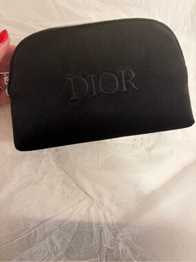 NWT DIOR Black Velvet Cosmetic Pouch